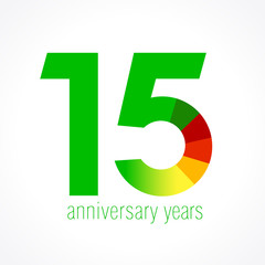 15 anniversary green logo
