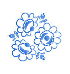 Beautiful flowers pattern isolated on white background