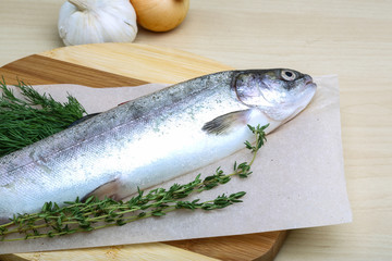 Raw trout