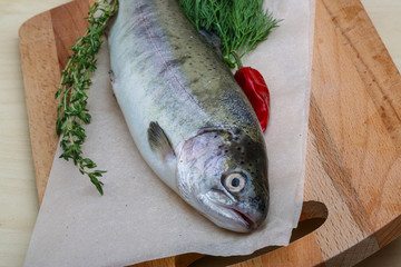 Raw trout