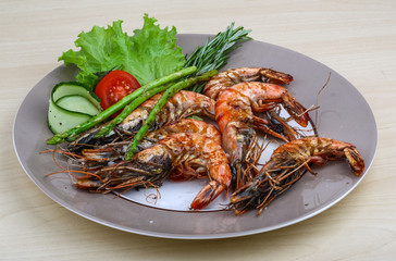 Grilled tiger prawn