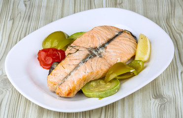 Baked salmon
