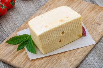 Yellow cheese brick