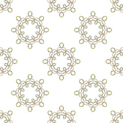 Seamless vector geometric abstract pattern. Creative round