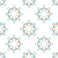 Seamless vector geometric abstract pattern. Creative round