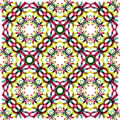 Seamless vector geometric abstract pattern. Creative round