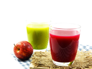 smoothie on a wooden table selective focus