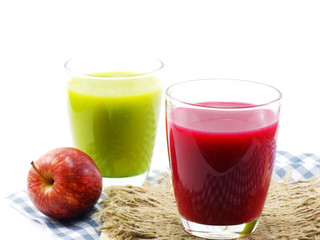 smoothie on a wooden table selective focus