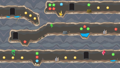 Seamless editable underpass for platform game design