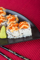 japanese cuisine. sushi on the background