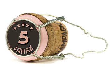 Champagerkorken Rose´ 5 Jahre Jubiläum