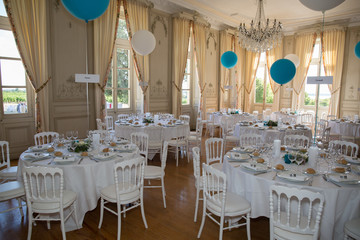 Table setting for an wedding reception