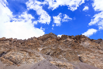 Mountain with blue sky in Tibet