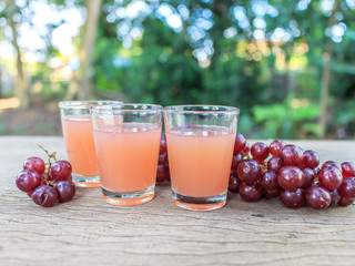 grape juice on the table