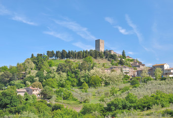 Fototapeta na wymiar Bergdorf Montecatini bei Volterra in der Toskana,Italien