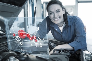 Composite image of car interface