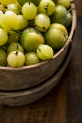 Gooseberries and Greengages close up