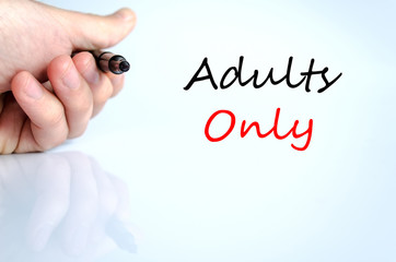 Adults only Text Concept
