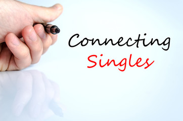 Connecting singles Text Concept