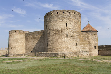 Fototapeta na wymiar Ancient Akkerman fortress at Belgorod-Dnestrovsky, near Odessa, Ukraine. Citadel old fortress. The South of Ukraine photo