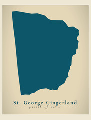 Modern Map - St. George Gingerland KN
