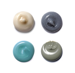 Set of cosmetic cream isolated on white  