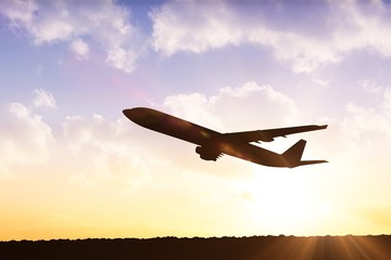 Composite image of graphic airplane