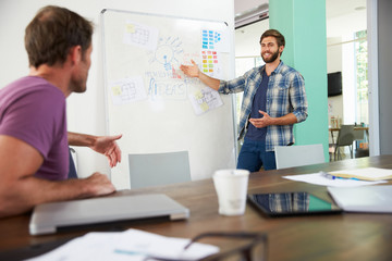 Two Businessmen Having Creative Meeting In Office
