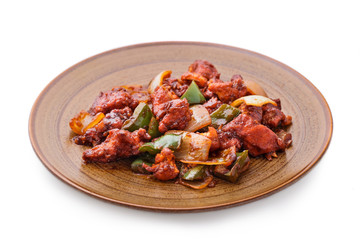 indian chili chicken with some veggies