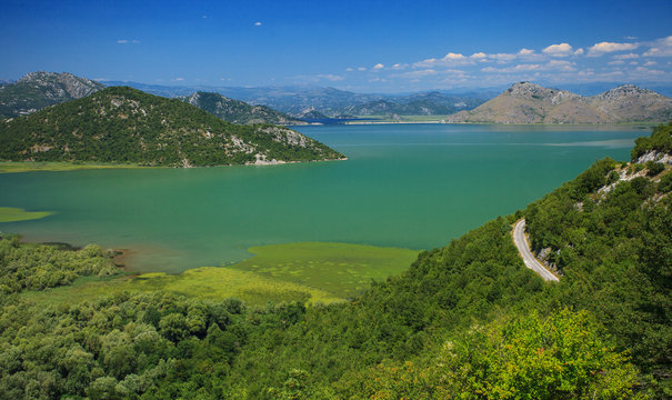 Amazing view of Skadar lake national park, Montenegro
