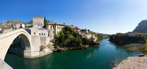 Fotobehang Stari Most Stari Most, oude brug van Mostar