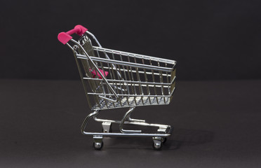 A tiny supermarket trolley