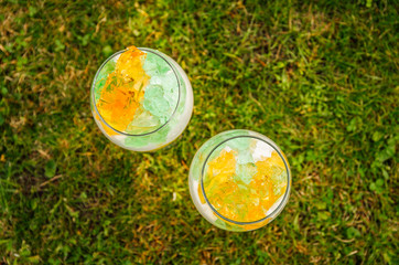 Deser Ananasowy z bita śmietaną i galaretką 