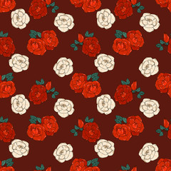 seamless pattern with roses