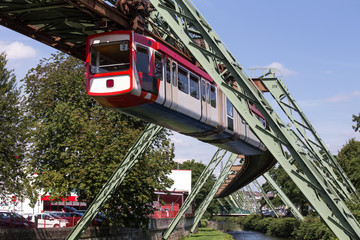 schwebebahn train in wuppertal germany © Tobias Arhelger