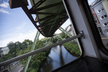 schwebebahn train in wuppertal germany