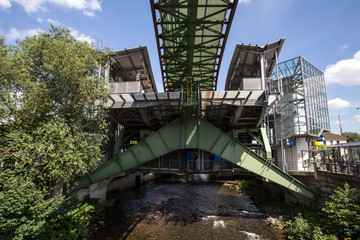 Fototapeta premium schwebebahn train station in wuppertal germany