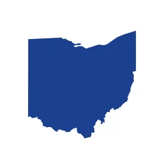 Fotobehang Ohio flat map logo © LogoStockimages