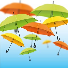 Зонты цветные в небе