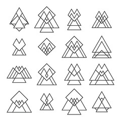 Set of trendy geometric shapes. Geometric icons for your design.