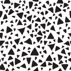 Triangle geometric seamless pattern. Tribal hand drawn backgroun
