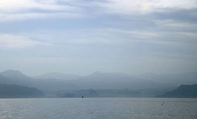 volcanic lake Toba, the north Sumatra