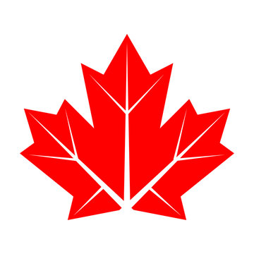 red maple leaf symbol vector