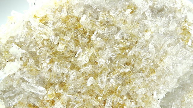 clear rock crystal quartz geode geological crystals
