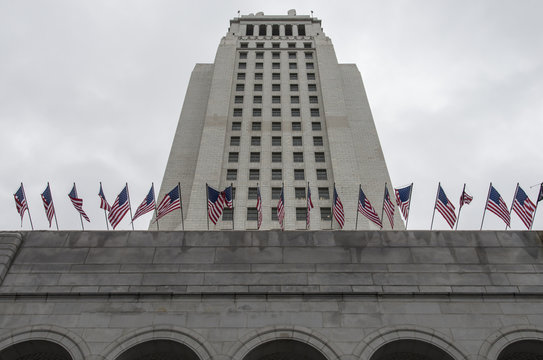 Up view of Los Angeles City Hall