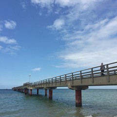Fototapeta premium Seebrücke und Strand