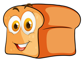 Loaf of bread with happy face