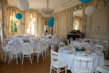 Table setting for an wedding reception