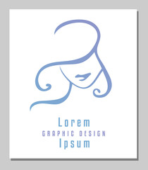 Beautiful Girl Minimalistic Sketch