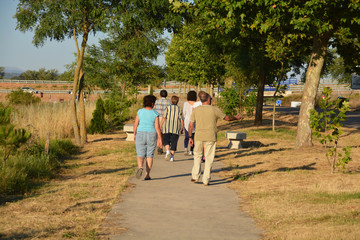 caminando por el campo
